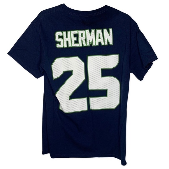 Majestic Tops - Majestic Seattle Seahawks 25 Sherman Jersey Tshirt